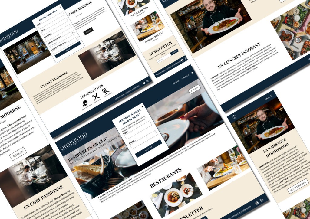 Portfolio : mock-up de la refonte du site internet