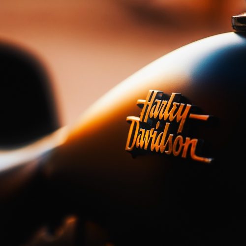 Ressources graphisme : logo Harley Davidson sur une moto